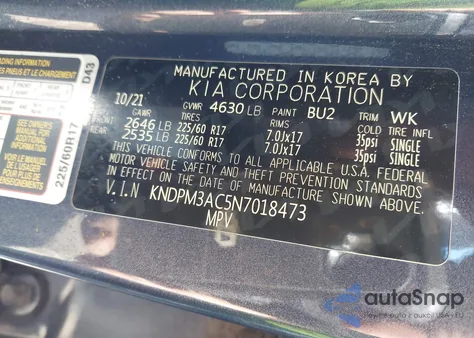 2022 Kia Sportage Lx from USA, damaged, VIN KNDPM3AC5N7018473